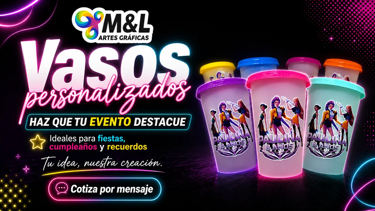 Vasos personalizados para eventos